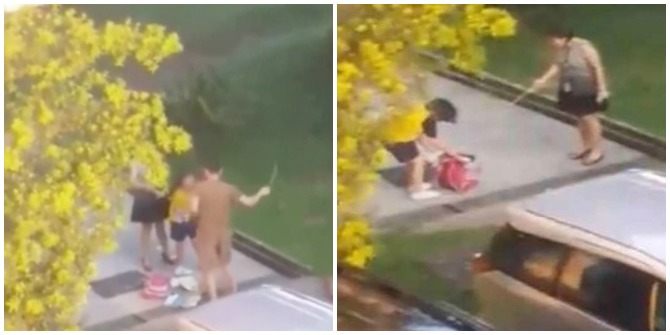 Singapore Parents Cane Child in Public, Cops Arrive
