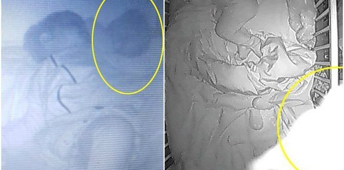 Spooked parents see 'ghostly baby' beside toddler on their baby monitor