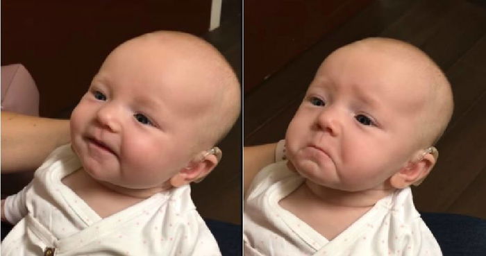 Baby Hears Mother's Voice For The First Time With Hearing Aids