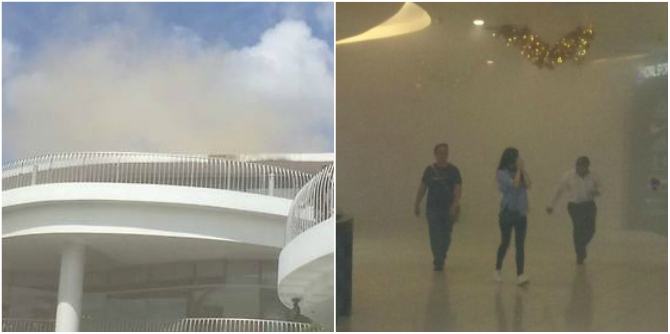 Fire in Singapore mall: VivoCity shrouded in thick smoke