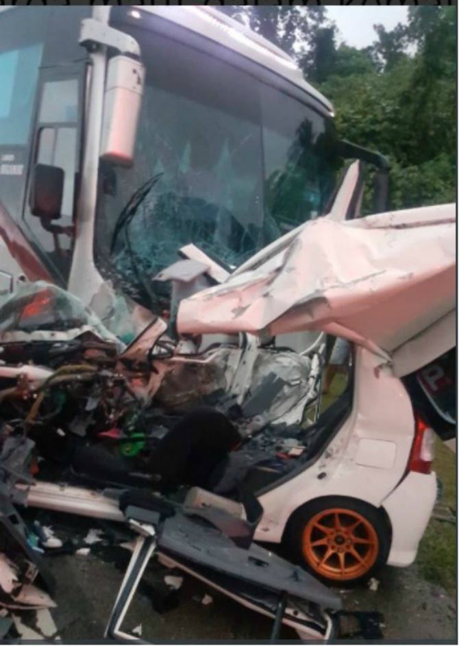 Car crash in Malaysia: Family of six killed in bus-car collision