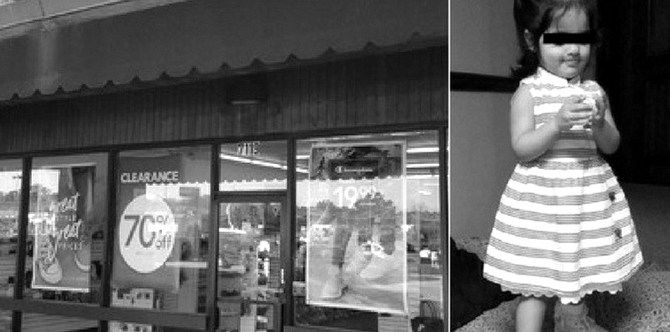 A 2-year-old dies after a mirror falls on her at shoe shop