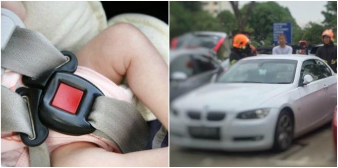 Baby gets locked up in car accidentally, parents panic