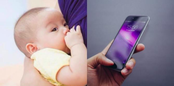 Is using your phone while breastfeeding a bad idea?