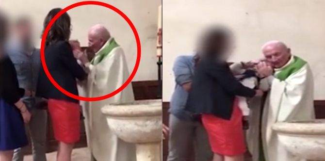 Priest Loses His Temper And Slaps Crying Baby During Christening