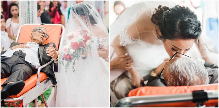 Ailing father dies after walking daughter down the aisle on her wedding day
