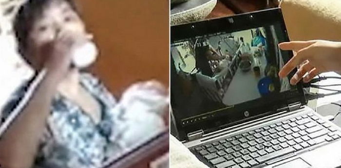 Mum catches nanny stealing and drinking baby's milk