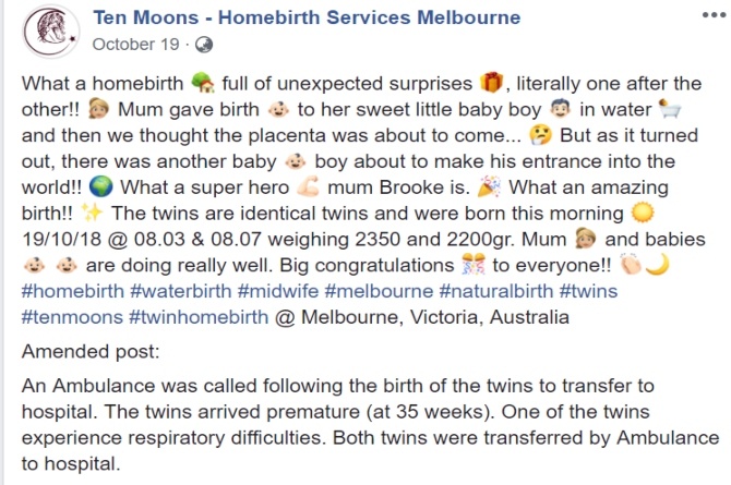 surprise twin birth stories