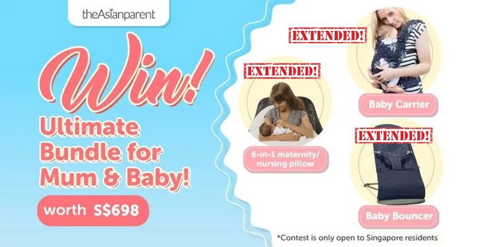 [GIVEAWAY EXTENDED] Stand to WIN a baby carrier, baby bouncer and maternity pillow!