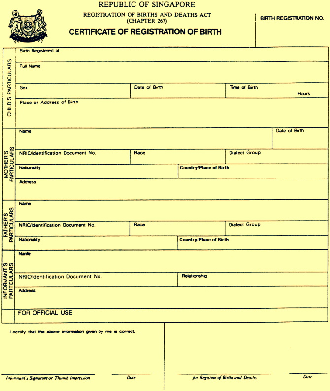 How to Add a Parents Name to Your Childs Birth Certificate in Singapore