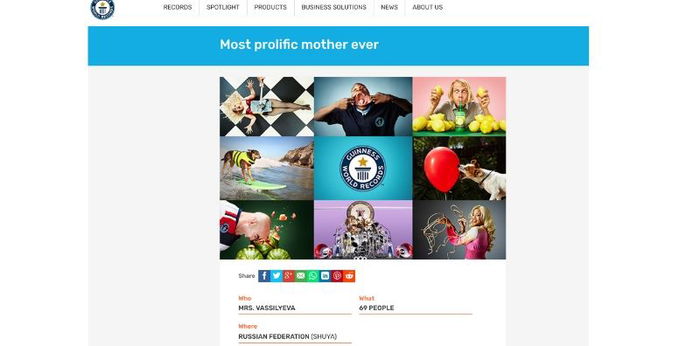 Russian Woman Who Gave Birth To 69 Kids Is Guinness World Records' "Most Prolific Mother"