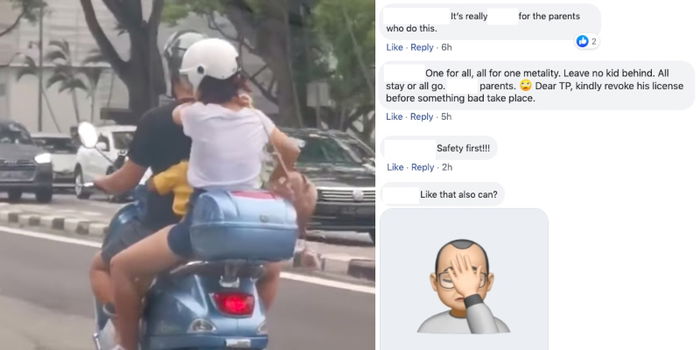 Family Of 3 Spotted On Vespa Sparks Concern Among Singapore Netizens