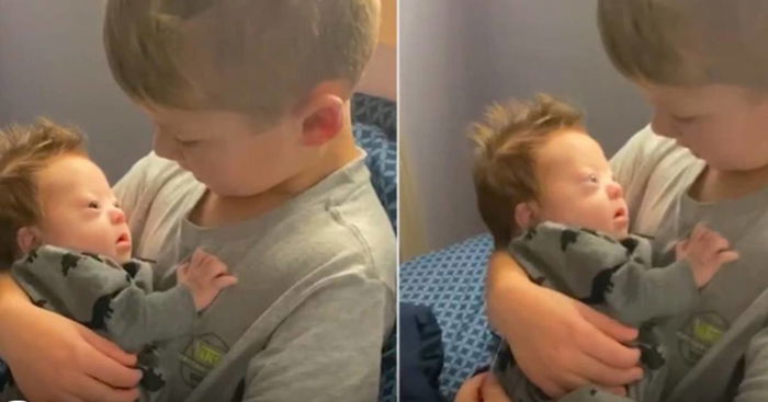 Adorable Boy Sings To His Baby Brother With Down Syndrome