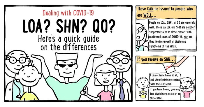 MOE's Comic Strip on COVID-19 Helps Students Understand Differences Between QO, LOA and SHN