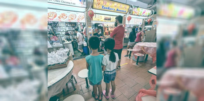 "Don't worry. I'm here": Brother Holds Nervous Sister's Hand While Ordering Food at Hawker Centre