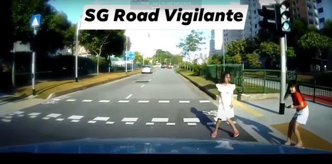 Young Girls Nearly Hit By Car In Tampines, Incident Caught On Dashcam