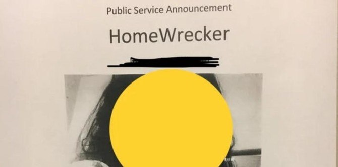 Wife Shames Husband's Mistress By Putting Up Her Posters In Public Library