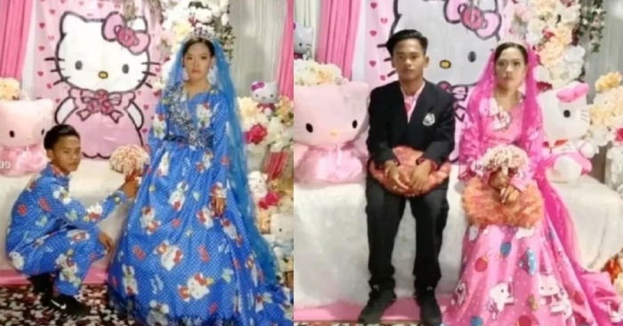 Why So Glum? Indonesian Couple's Hello Kitty-Themed Wedding Goes Viral On TikTok