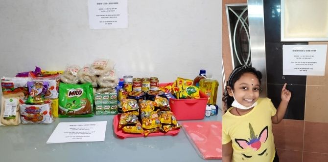 7-year-old Sets Up Free Grocery Corner To Help The Needy