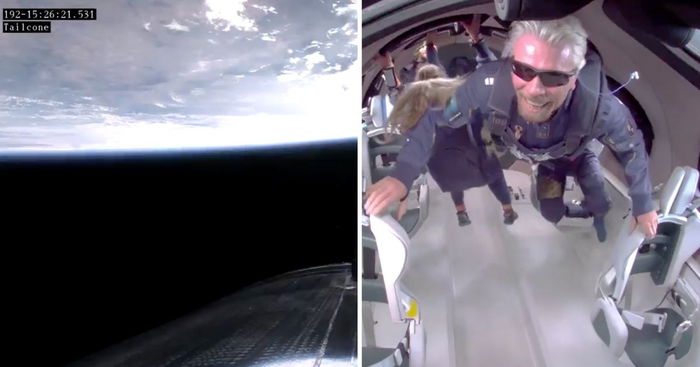 "To All You Kids Down There..." Richard Branson Sends Inspiring Message From Outer Space
