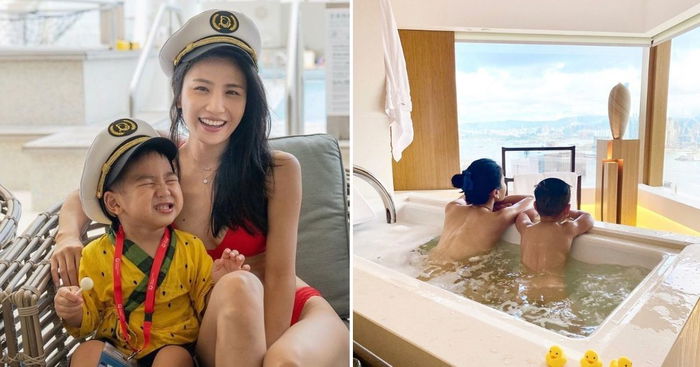 Ex TVB Actress Coffee Lam Receives Backlash For Being Naked With 3-Year-Old Son In Bathtub