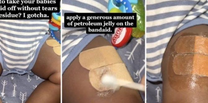 TikTok Mum Uses PAINLESS Hack To Remove Baby's Band Aid And It's Genius!