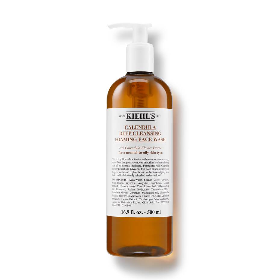 Kiehl’s Calendula Deep Cleansing Foaming Face Wash - Best Pregnancy-safe Facial Wash for Impurities & Dirt