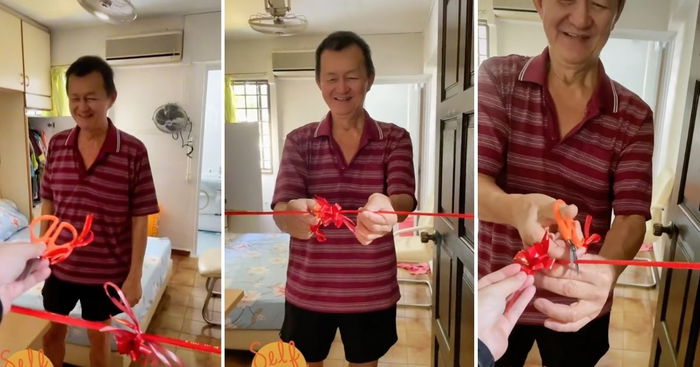 TikToker Congratulates Dad For Completing Over 200 Hours Of Self-Isolation With Ribbon-Cutting Ceremony