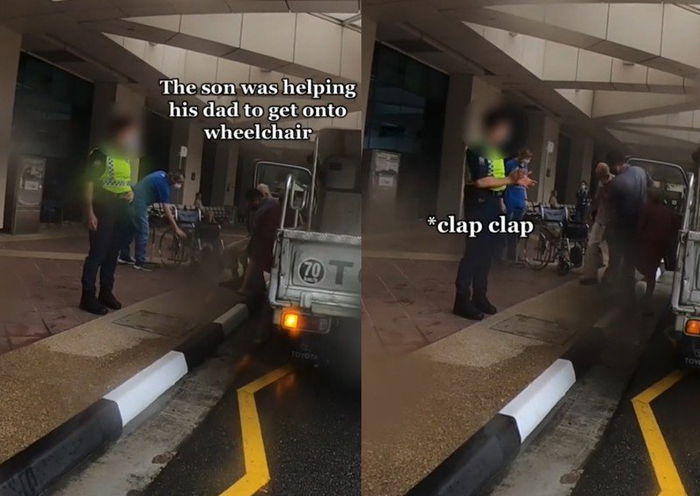 Security Officer Removed From Duty After Rudely Clapping at Elderly Couple to Hurry Up at Tan Tock Seng Hospital Entrance