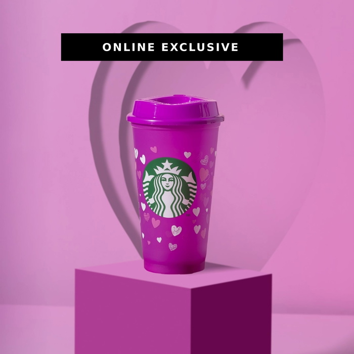 Starbucks Online Exclusive Color Changing Hearts Reusable Hot Cup 16oz (Set of 2) | Starbucks Tumbler Singapore 