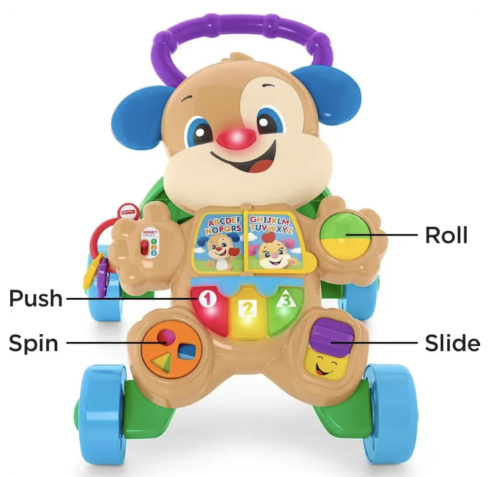 Fisher-Price Baby Toy Laugh & Learn Smart Stages Learn with Puppy Walker with Music Lights & Activities