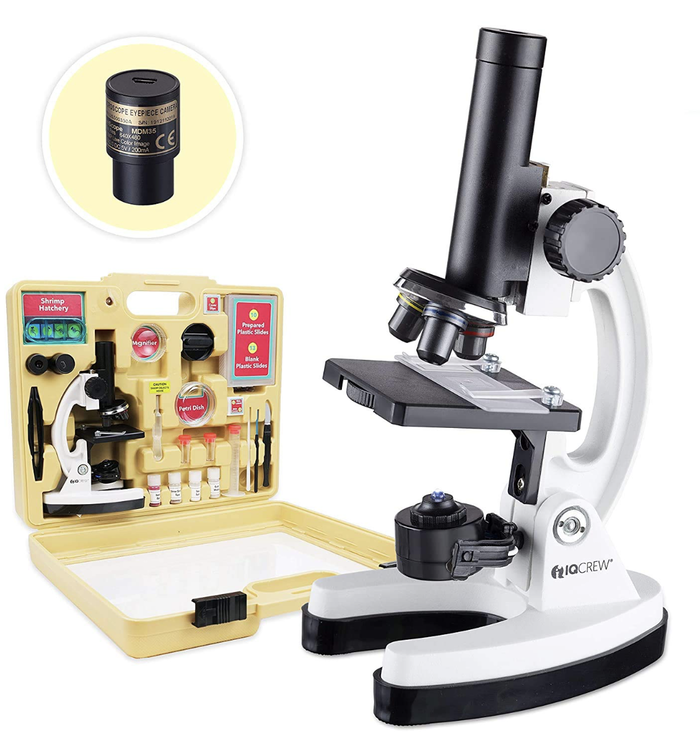 IQCrew by AmScope 120X-1200X Kids Microscope Kit