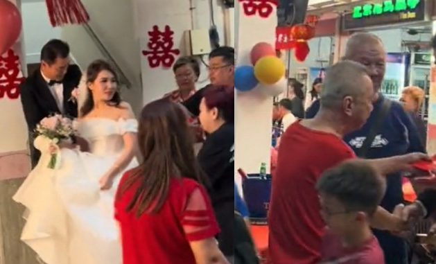 ‘True Kampung Spirit’: Couple Holds Old-School Wedding Banquet at Lengkok Bahru Coffee Shop