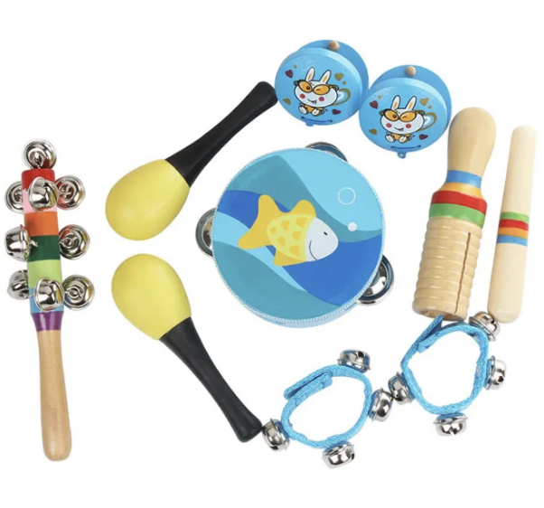 10pcs/set Musical Toys Percussion Instruments Band Rhythm Kit