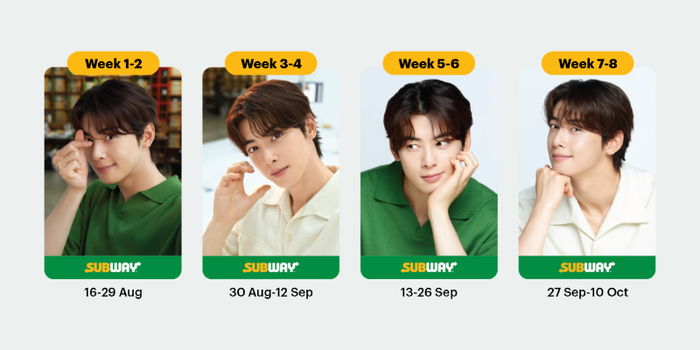 Subway Singapore Unveils the Irresistible "Subway Melt Series" with Exclusive Cha Eun Woo Photocards