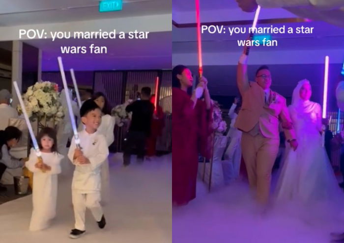 May the Force Be With You: Couple Tie the Knot in Star Wars-Themed Wedding
