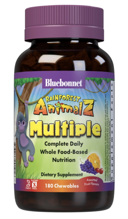 Bluebonnet Nutrition Rainforest Animalz Whole Food Based Multiple Chewable Tablet