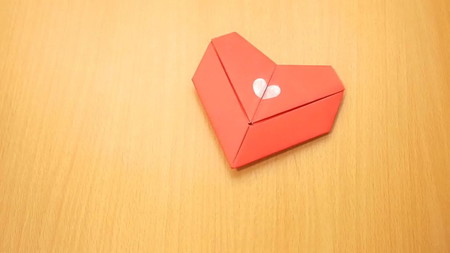 origami hati Make an Origami-Heart Langkah Penyempurnaan Bentuk Hati
