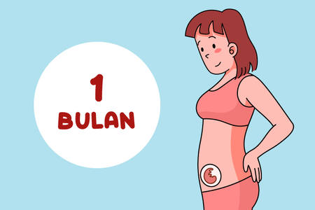 Gambar perut ibu hamil 1 bulan