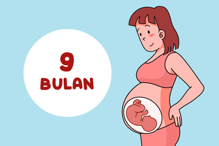 Gambar perut ibu hamil 9 bulan