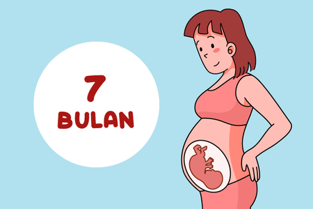 Gambar perut ibu hamil 7 bulan