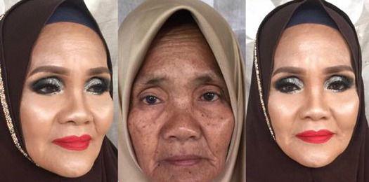 Seorang Juru Rias Permak Wajah Ibunya Jadi Seperti Ini