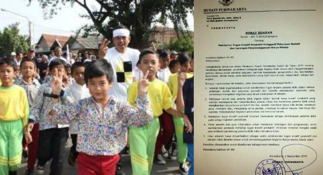 Resmi, Bupati Purwakarta Larang Guru Memberikan PR Untuk Siswa!