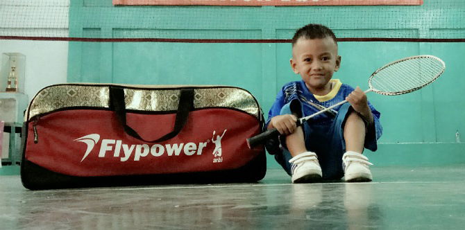 Kiagus Mohammad Fazil, Bocah 3 tahun Sudah Mahir Main Bulutangkis