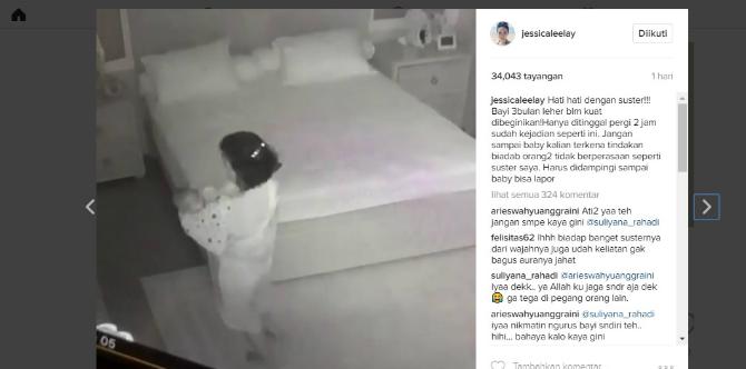 Rekaman CCTV Tayangkan Perlakuan Kasar Baby Sitter Terhadap Bayi di Surabaya