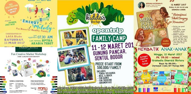 Event Keluarga di Minggu ini, tanggal 6 - 12 Maret 2017