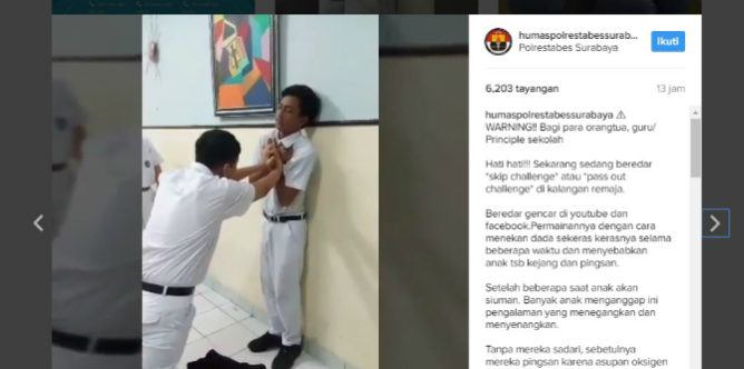 Parents, Waspadai Skip Challenge, Tren di Kalangan Remaja yang Bisa Mematikan