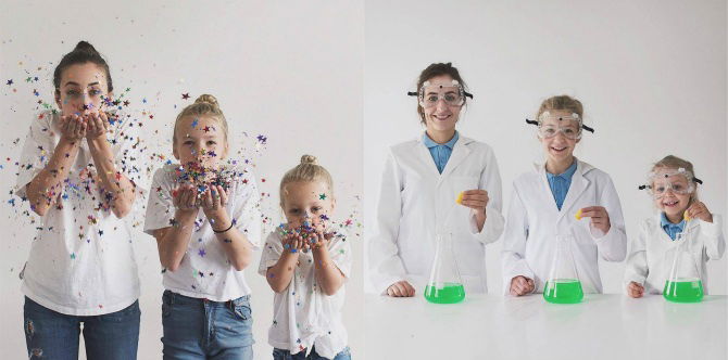 23 Ide foto ibu dan dua putrinya ini seru banget! Mau coba Bun?