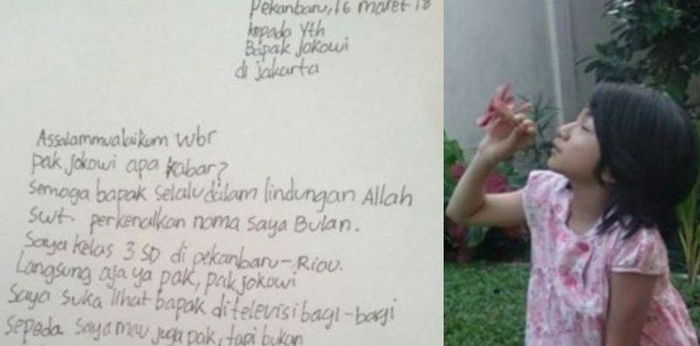 Tulis surat ke Jokowi, anak SD ini tidak minta sepeda