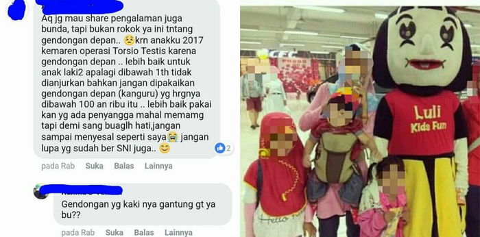 Testis bayi ini diangkat akibat salah memilih gendongan, Parents wajib waspada!